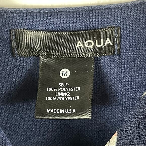 Aqua Blue w/ Pink Floral Faux Wrap Maxi Dress - Medium - Picture 14 of 16